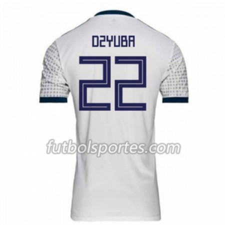 Camisetas Rusia Dzyuba 22 Segunda Equipacion Mundial 2018